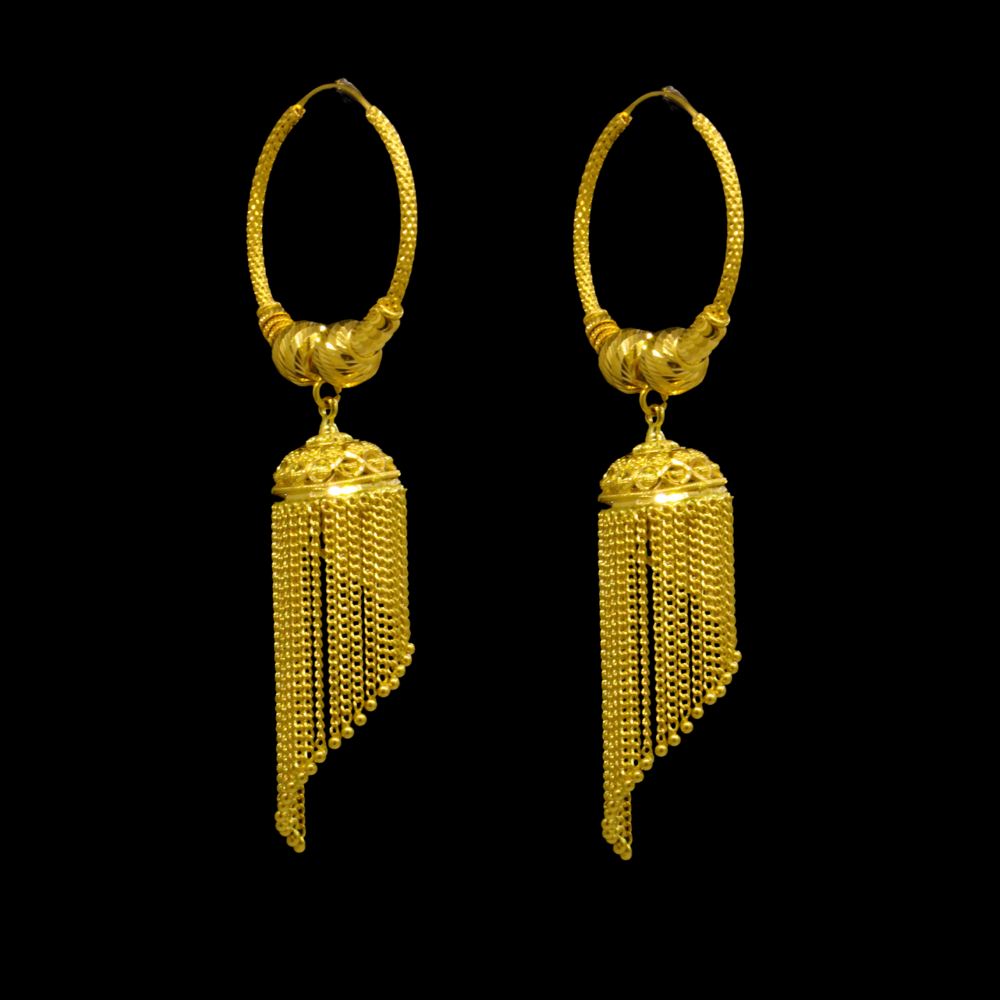22K Gold Stud Earrings - SW24895